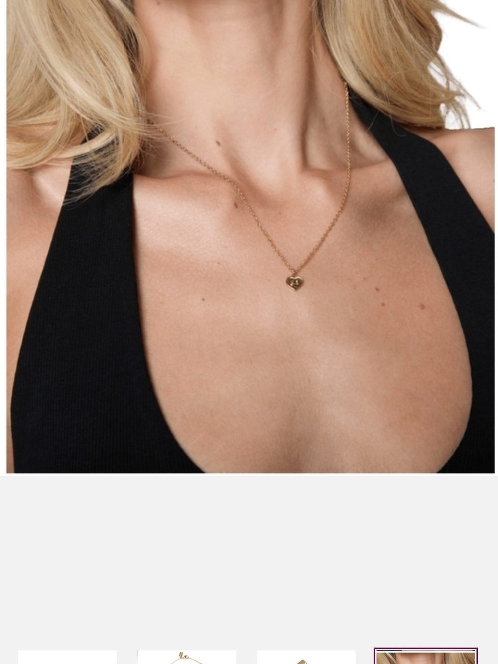Coach Signature Gold Heart Charm Necklace - Picture 5 of 5